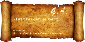 Glattfelder Albert névjegykártya